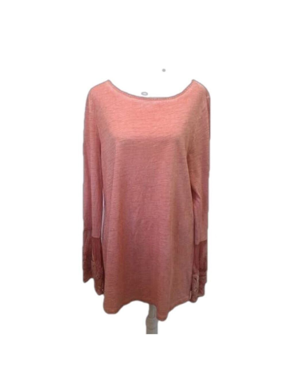 Soft Surroundings Size L Genius  Shirt with embroidered bell sleeves
